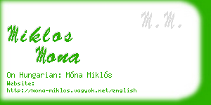 miklos mona business card